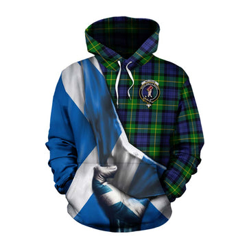 Meldrum Tartan Cotton Hoodie with Family Crest Scotland Patriotic Style Pullover Hoodie XS - Tartan Vibes Clothing