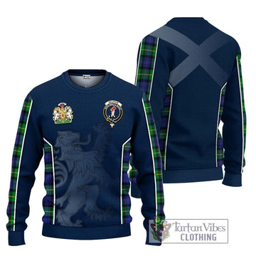 Meldrum Tartan Ugly Sweater with Family Crest and Lion Rampant Vibes Sport Style Unisex - Tartan Vibes Clothing