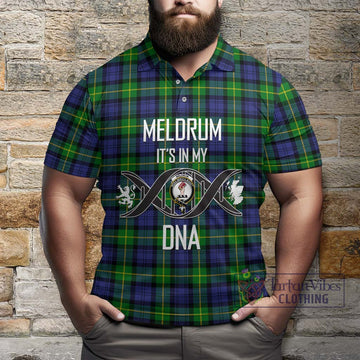 Meldrum Tartan Polo Shirt with Family Crest DNA In Me Style Kid - Tartan Vibes Clothing