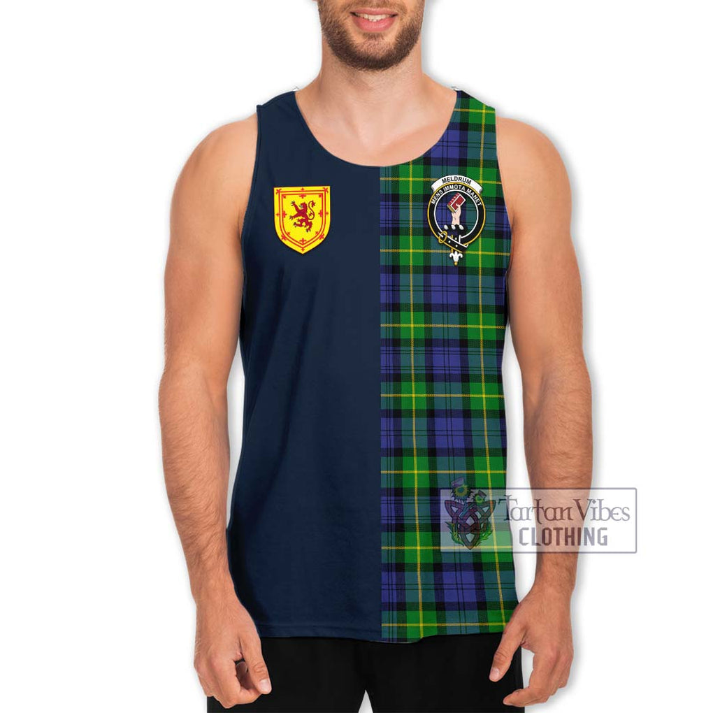 Meldrum Tartan Men's Tank Top Alba with Scottish Lion Royal Arm Half Style Men - Tartan Vibes Clothing