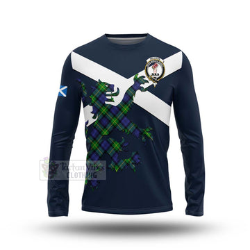 Meldrum Tartan Lion Rampant Long Sleeve T-Shirt Proudly Display Your Heritage with Alba Gu Brath and Clan Name Unisex - Tartan Vibes Clothing