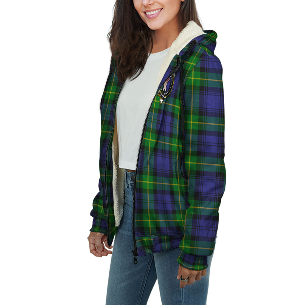 Meldrum Tartan Sherpa Hoodie with Family Crest Unisex - Tartan Vibes Clothing