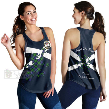 Meldrum Tartan Lion Rampant Women's Racerback Tanks Proudly Display Your Heritage with Alba Gu Brath and Clan Name 4XL - Tartan Vibes Clothing