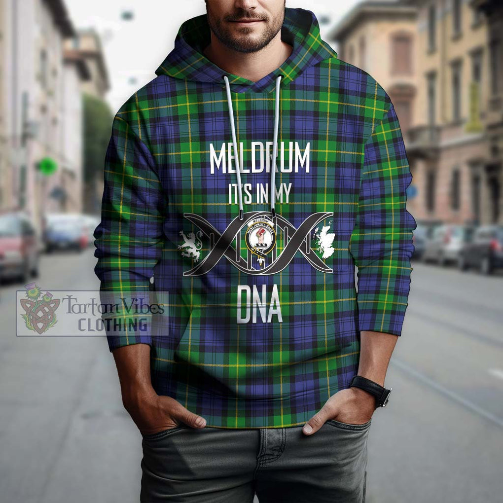 Meldrum Tartan Hoodie with Family Crest DNA In Me Style Pullover Hoodie - Tartan Vibes Clothing
