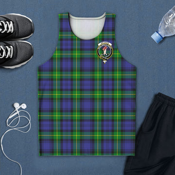 Meldrum Tartan Mens Tank Top with Family Crest 5XL - Tartan Vibes Clothing