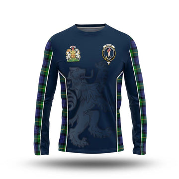 Meldrum Tartan Long Sleeve T-Shirt with Family Crest and Lion Rampant Vibes Sport Style Unisex - Tartan Vibes Clothing