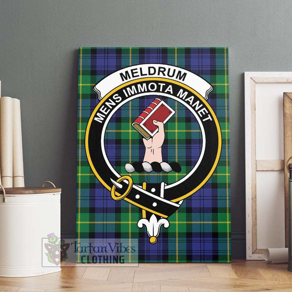 Meldrum Tartan Canvas Print Wall Art with Family Crest Without Frame - Tartan Vibes Clothing