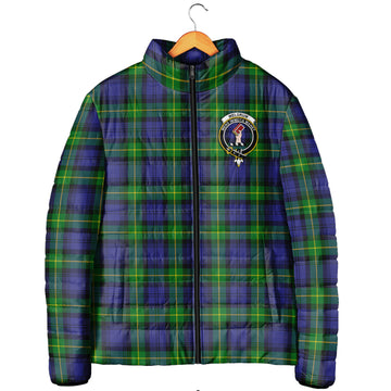 Meldrum Tartan Padded Jacket with Family Crest