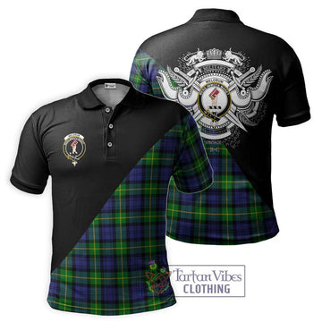 Meldrum Tartan Polo Shirt with Family Crest and Military Logo Style Kid - Tartan Vibes Clothing