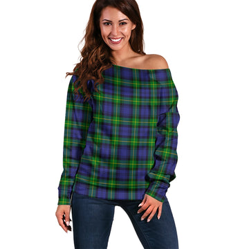Meldrum Tartan Off Shoulder Women Sweater Women - Tartan Vibes Clothing