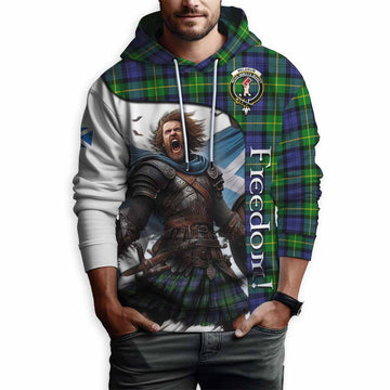 Meldrum Crest Tartan Hoodie Inspired by the Freedom of Scottish Warrior Pullover Hoodie - Tartan Vibes Clothing