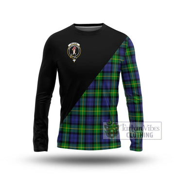 Meldrum Tartan Long Sleeve T-Shirt with Family Crest and Military Logo Style Unisex - Tartan Vibes Clothing