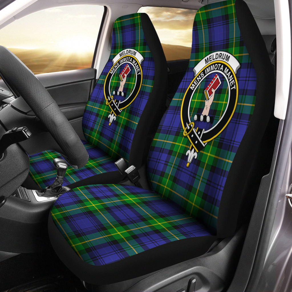 Meldrum Tartan Car Seat Cover with Family Crest One Size - Tartan Vibes Clothing