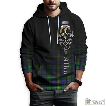 Meldrum Tartan Hoodie Featuring Alba Gu Brath Family Crest Celtic Inspired Zip Hoodie - Tartan Vibes Clothing