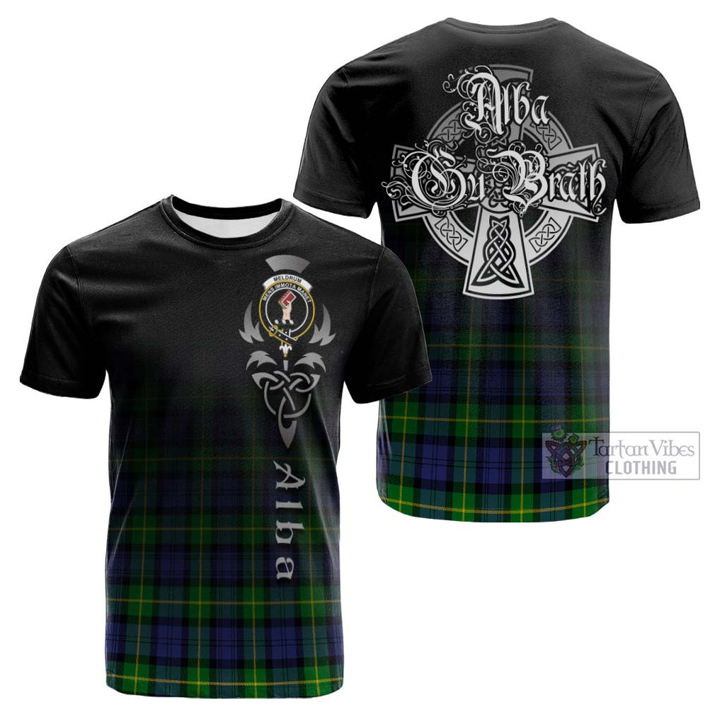 Meldrum Tartan Cotton T-shirt Featuring Alba Gu Brath Family Crest Celtic Inspired Kid's Shirt - Tartan Vibes Clothing