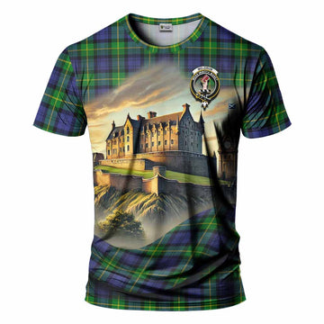 Meldrum Tartan Family Crest T-Shirt with Scottish Ancient Castle Style Kid's Shirt - Tartan Vibes Clothing