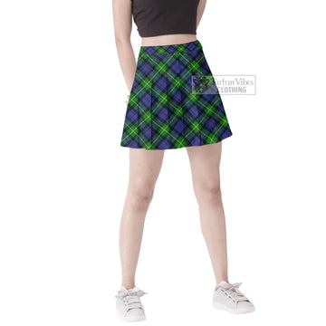 Meldrum Tartan Women's Plated Mini Skirt Cross Style Female - Tartan Vibes Clothing