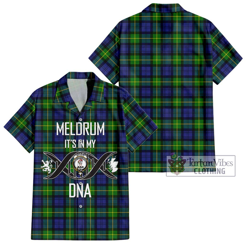 Meldrum Tartan Hawaiian Shirt with Family Crest DNA In Me Style Kid - Tartan Vibes Clothing