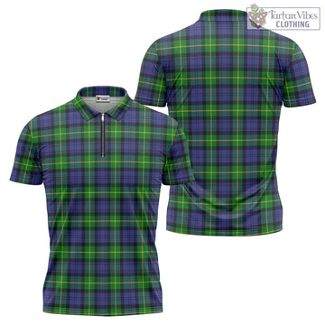 Meldrum Tartan Zipper Polo Shirt Unisex - Tartan Vibes Clothing