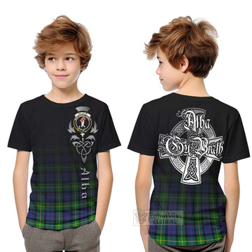 Meldrum Tartan Kid T-Shirt Featuring Alba Gu Brath Family Crest Celtic Inspired Youth XL Size14 - Tartan Vibes Clothing