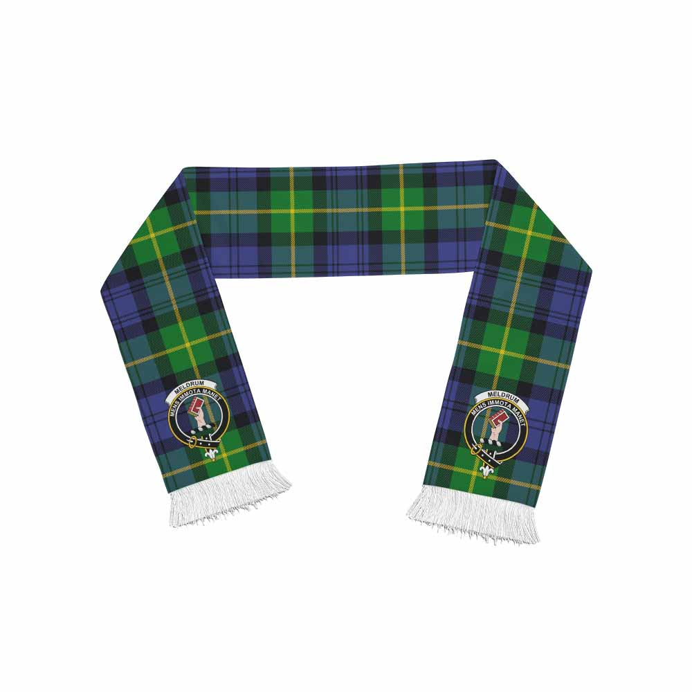 Meldrum Tartan Ruffneck Scarf with Family Crest One Size 67.7*6.7 inches - Tartan Vibes Clothing