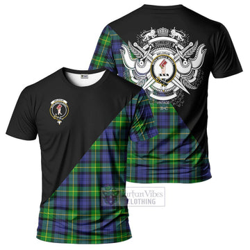 Meldrum Tartan T-Shirt with Family Crest and Military Logo Style Kid's Shirt - Tartan Vibes Clothing