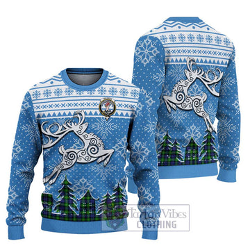 Meldrum Clan Christmas Ugly Sweater Celtic Reindeer Style Unisex - Tartan Vibes Clothing