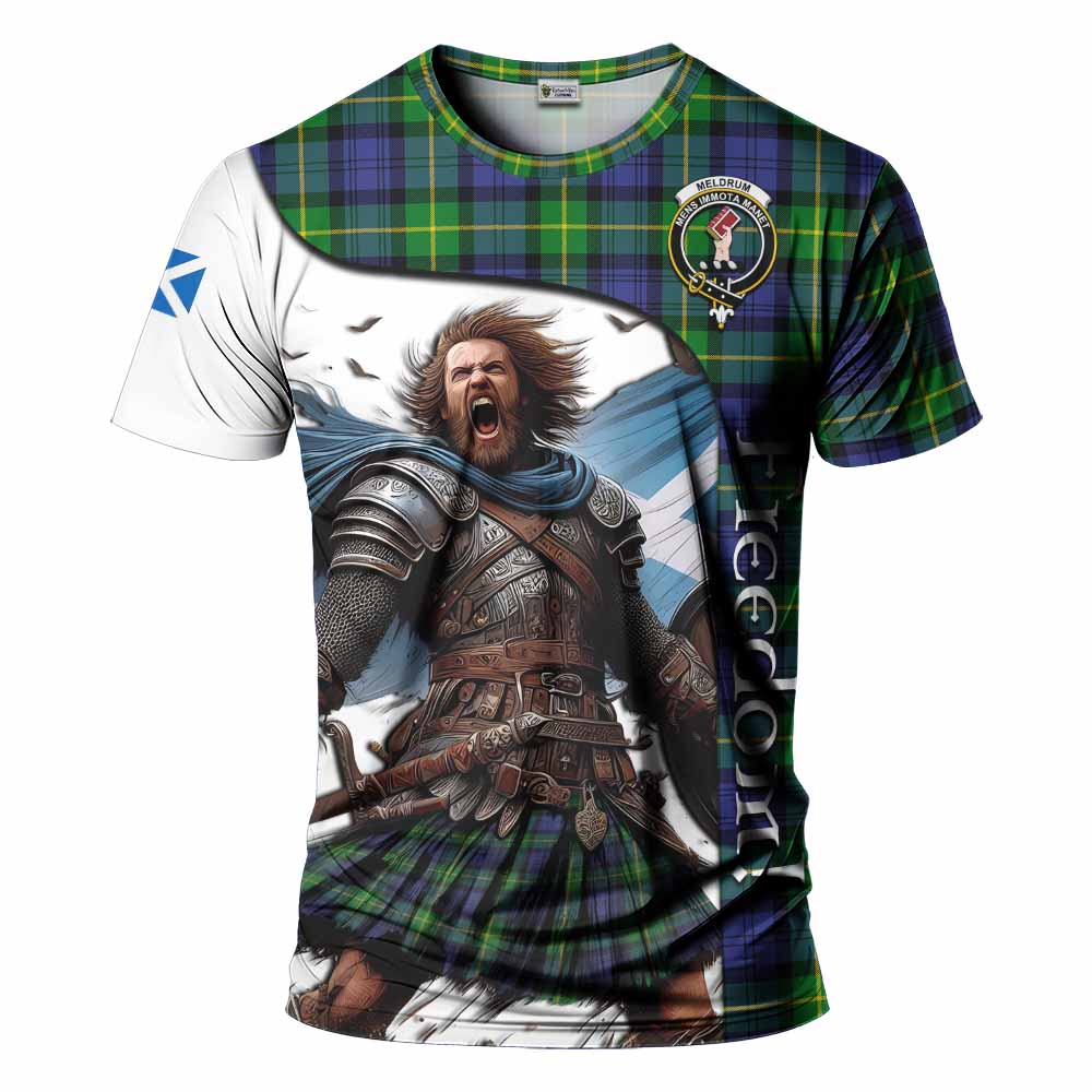 Meldrum Crest Tartan T-Shirt Inspired by the Freedom of Scottish Warrior Kid's Shirt - Tartan Vibes Clothing
