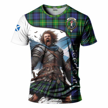 Meldrum Crest Tartan T-Shirt Inspired by the Freedom of Scottish Warrior Kid's Shirt - Tartan Vibes Clothing