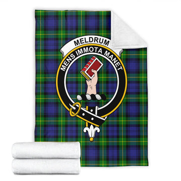 Meldrum Tartan Blanket with Family Crest - Tartan Vibes Clothing