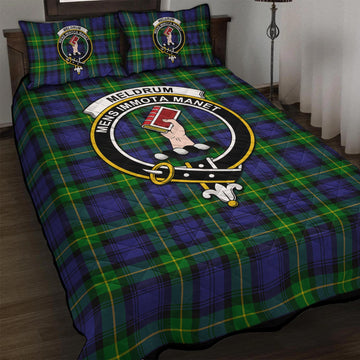 Meldrum Tartan Quilt Bed Set with Family Crest - Tartan Vibes Clothing