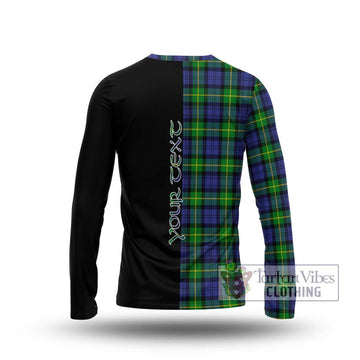 Meldrum Tartan Long Sleeve T-Shirt with Family Crest and Half Of Me Style - Tartan Vibes Clothing