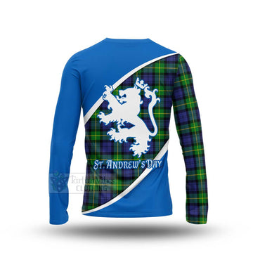 Meldrum Family Crest Tartan Long Sleeve T-Shirt Celebrate Saint Andrew's Day in Style - Tartan Vibes Clothing