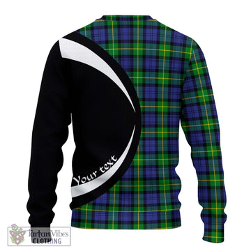 Meldrum Tartan Ugly Sweater with Family Crest Circle Style - Tartan Vibes Clothing