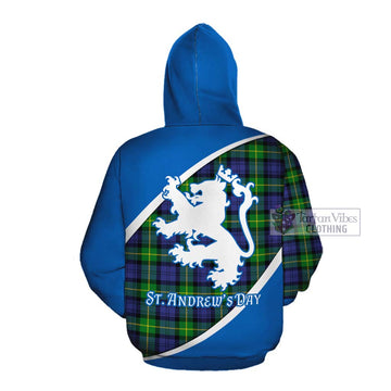 Meldrum Family Crest Tartan Cotton Hoodie Celebrate Saint Andrew's Day in Style Pullover Hoodie - Tartan Vibes Clothing