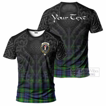 Meldrum Tartan T-Shirt with Family Crest Celtic Thistle Vibes - Tartan Vibes Clothing