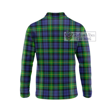 Meldrum Tartan Long Sleeve Polo Shirt with Family Crest DNA In Me Style - Tartan Vibes Clothing