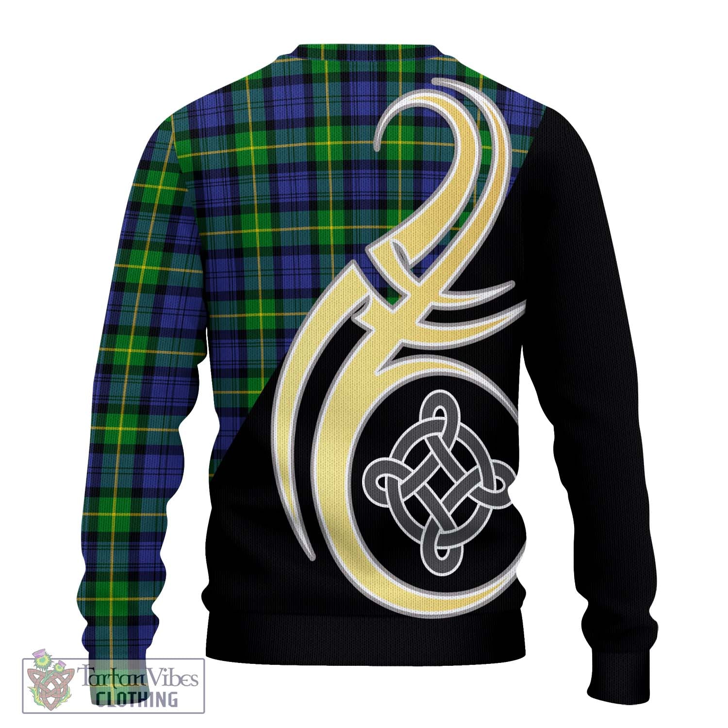 Meldrum Tartan Ugly Sweater with Family Crest and Celtic Symbol Style - Tartan Vibes Clothing
