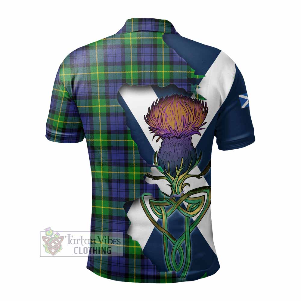 Meldrum Tartan Family Crest Polo Shirt Scottish Thistle Celtic Inspired - Tartan Vibes Clothing