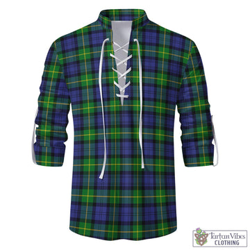 Meldrum Tartan Men's Scottish Traditional Jacobite Ghillie Kilt Shirt