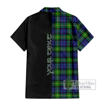 Meldrum Tartan Hawaiian Shirt with Family Crest and Half Of Me Style - Tartan Vibes Clothing