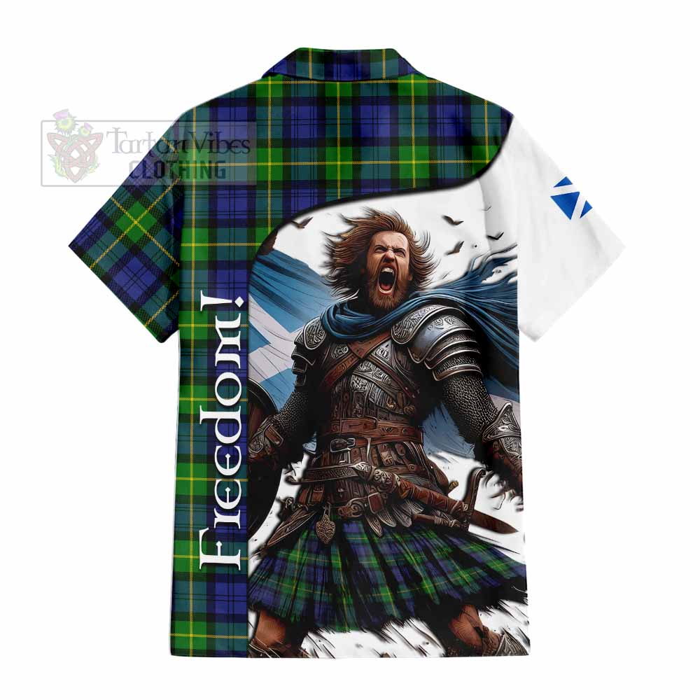 Meldrum Crest Tartan Hawaiian Shirt Inspired by the Freedom of Scottish Warrior - Tartan Vibes Clothing