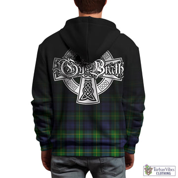 Meldrum Tartan Hoodie Featuring Alba Gu Brath Family Crest Celtic Inspired