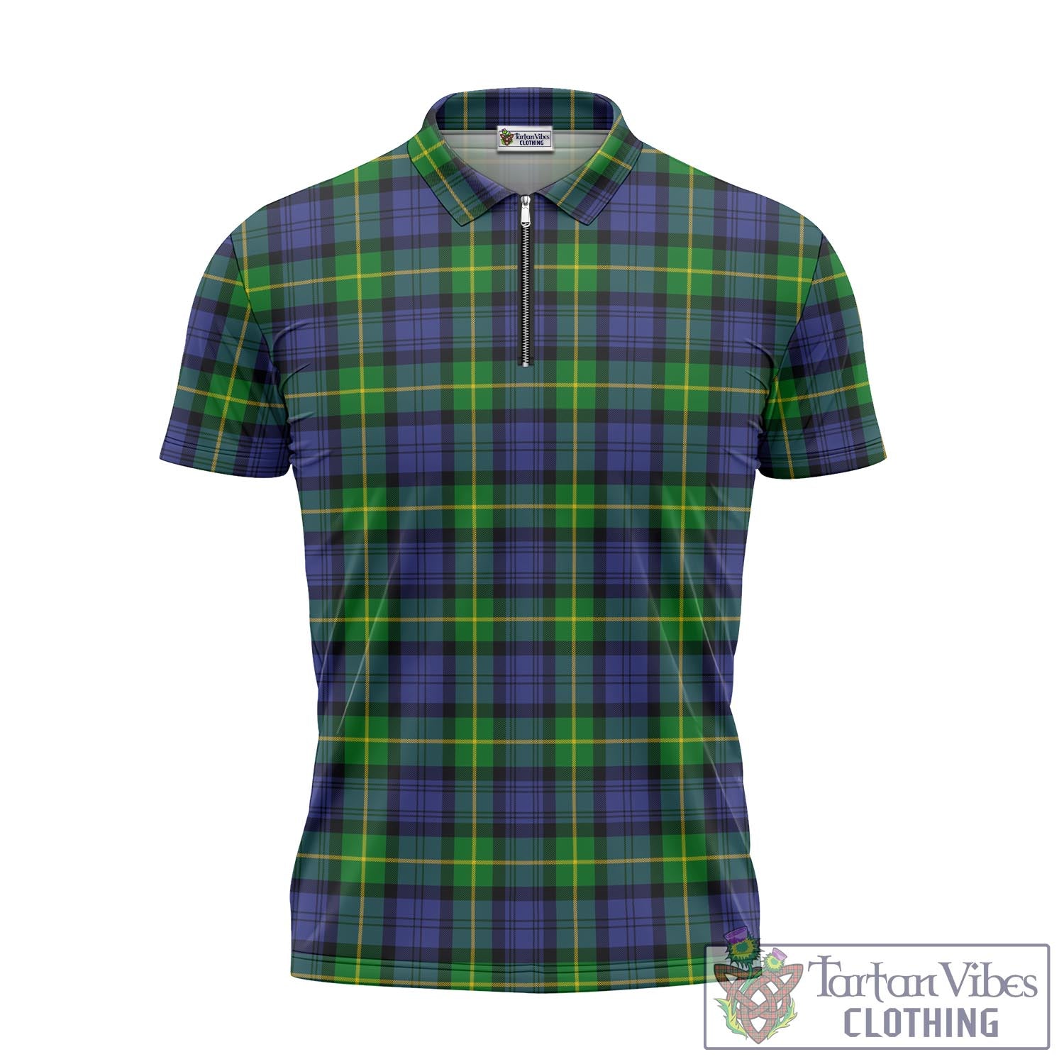 Meldrum Tartan Zipper Polo Shirt - Tartan Vibes Clothing