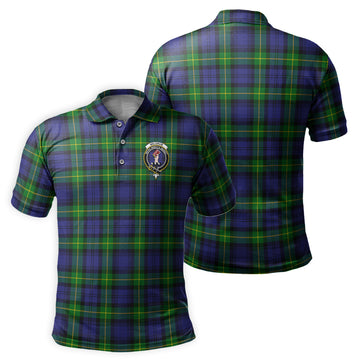 Meldrum Tartan Men's Polo Shirt with Family Crest