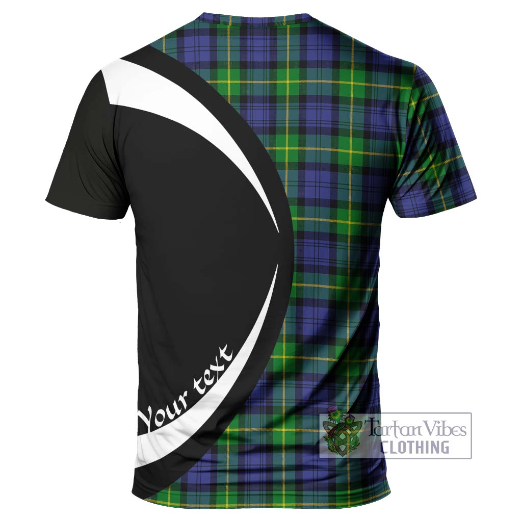 Meldrum Tartan T-Shirt with Family Crest Circle Style - Tartan Vibes Clothing