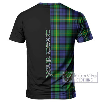 Meldrum Tartan T-Shirt with Family Crest and Half Of Me Style - Tartan Vibes Clothing
