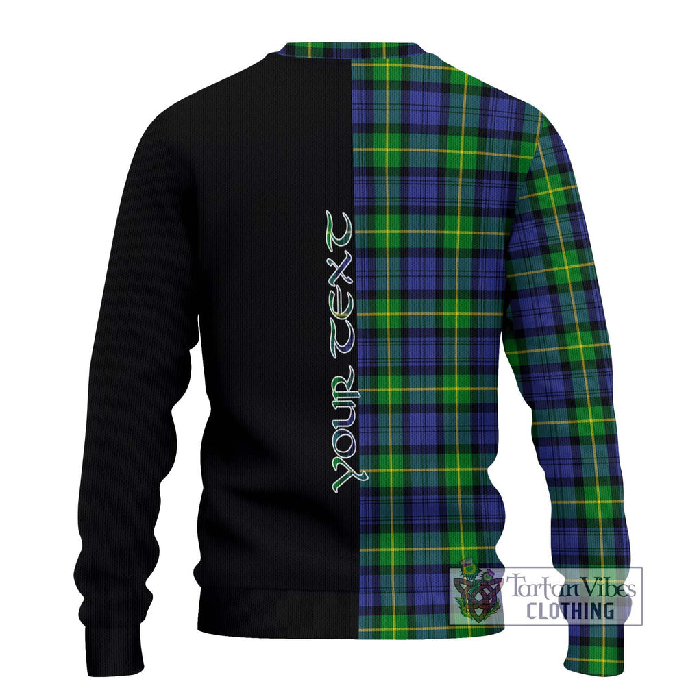 Meldrum Tartan Ugly Sweater with Family Crest and Half Of Me Style - Tartan Vibes Clothing