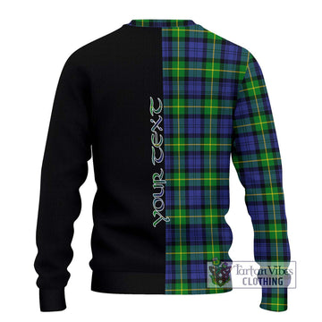 Meldrum Tartan Ugly Sweater with Family Crest and Half Of Me Style - Tartan Vibes Clothing