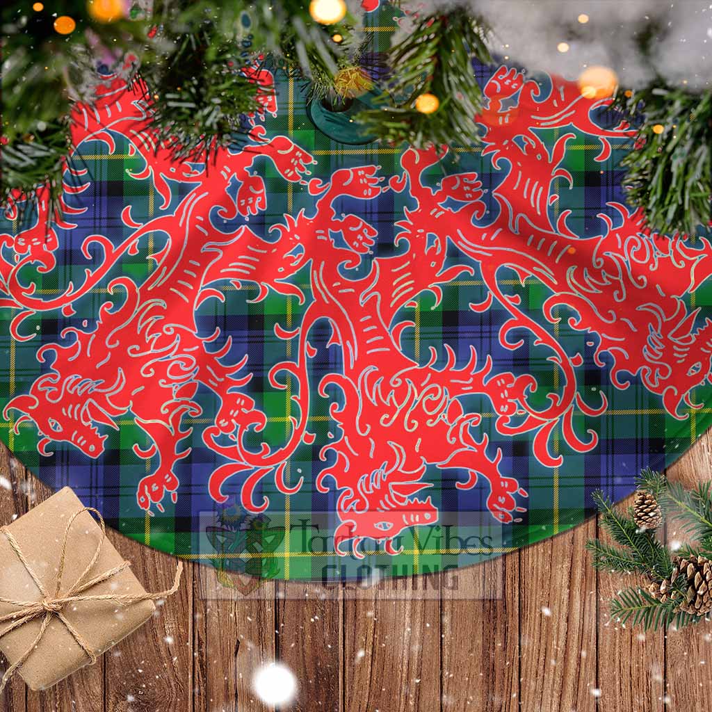 Meldrum Tartan Christmas Tree Skirt Lion Rampant Style - Tartan Vibes Clothing